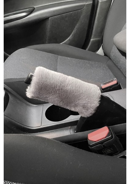 Yumuşak Peluş El Freni Süsü Gri