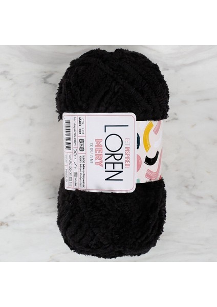 Loren Mery Siyah El Örgü Ipi - M403 - 34311