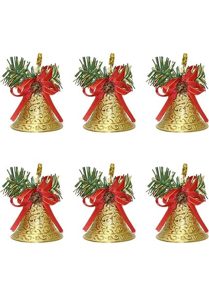 Yılbaşı Ağacı Süsüri Altın Çan 6'lı