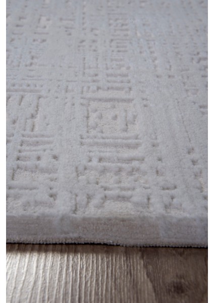 Krem Beyaz Modern Doğal Taban Saçaklı Özel Ölçü Salon Koridor Mutfak Çocuk Oturma Odası Halısı Yolluk