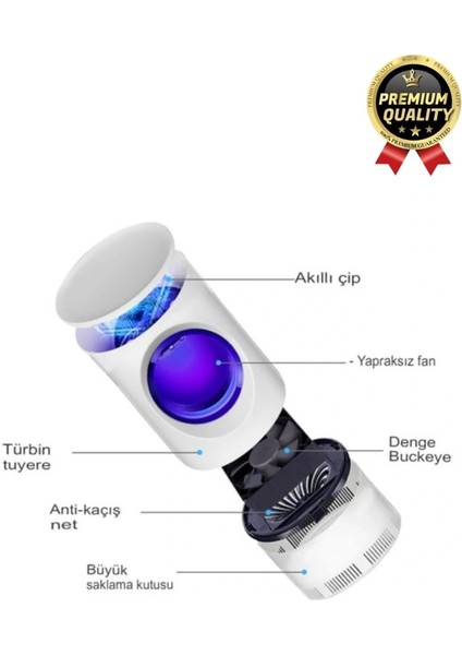 Premium Kimyasalsız Sessiz Şarjlı Uv 6 Işıklı Elektrikli Haşere Böcek Sinek Kovucu Öldürücü Lamba fiyatları