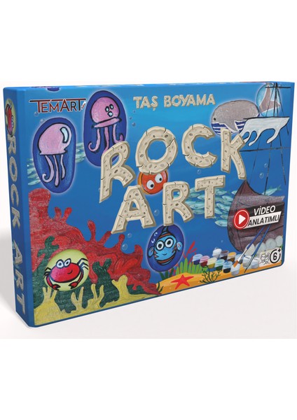 Taş Boyama /Video-Görsel Destekli /Yaratıcı Aile Etkinliği /Okyanus Tema Sanatsal Aktivite Seti fiyatları