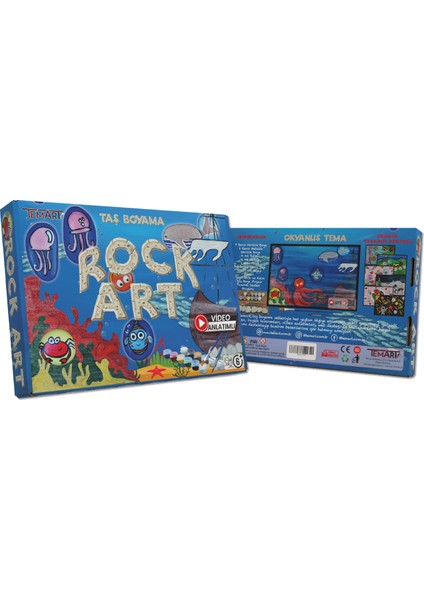 Taş Boyama /Video-Görsel Destekli /Yaratıcı Aile Etkinliği /Okyanus Tema Sanatsal Aktivite Seti modelleri