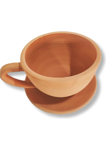 Fincan Şekilli Toprak Saksı