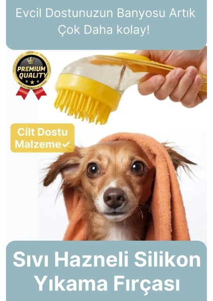Özel Üretim Banyo Masaj Yapan Tarak Kedi Köpek Evcil Hayvan Sıvı Hazneli Silikon Yıkama Fırçası