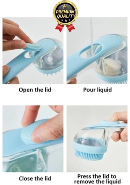 Özel Üretim Banyo Masaj Yapan Tarak Kedi Köpek Evcil Hayvan Sıvı Hazneli Silikon Yıkama Fırçası fiyatları