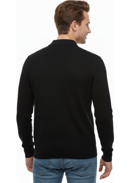 Erkek Polo Yaka Fermuarlı Triko Kazak Regular Fit 7001 BGL-ST04921 modelleri