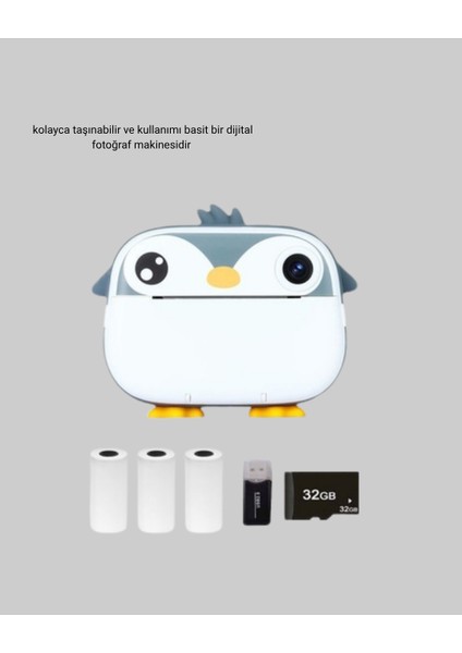 Termal Baskı Çocuk Kamerası Hd Çekim USB Şarjlı Eğitici Oyuncak fırsatları