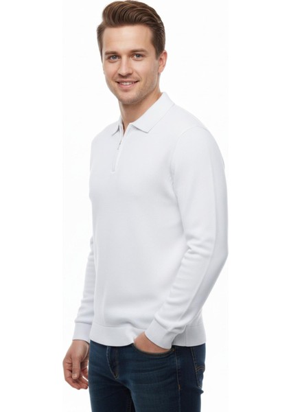 Erkek Polo Yaka Fermuarlı Triko Kazak Regular Fit 7001 BGL-ST04921 fiyatları