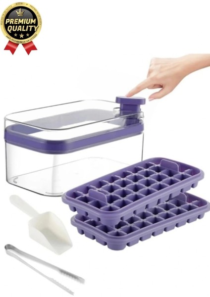Yeni Seri Pratik Dondurucu Geniş Kapasite Silikon Düğmeli Basmalı Saklama Kutulu 32'li Buz Kalıbı fiyatları