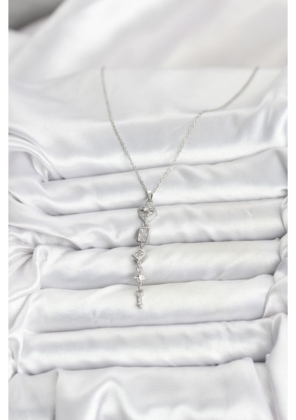 316L Çelik Zincir Gümüş Renk Kutup Yıldızı Enerji Model Kadın Y Kolye - TJ-BKO10673 fiyatları