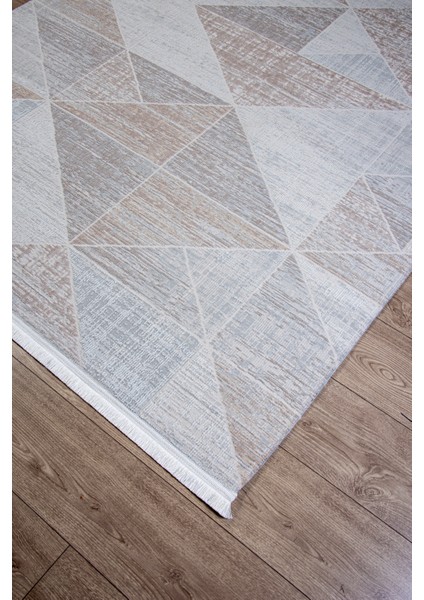 Krem Bej Modern Doğal Taban Saçaklı Özel Ölçü Salon Koridor Mutfak Çocuk Oturma Odası Halısı Yolluk