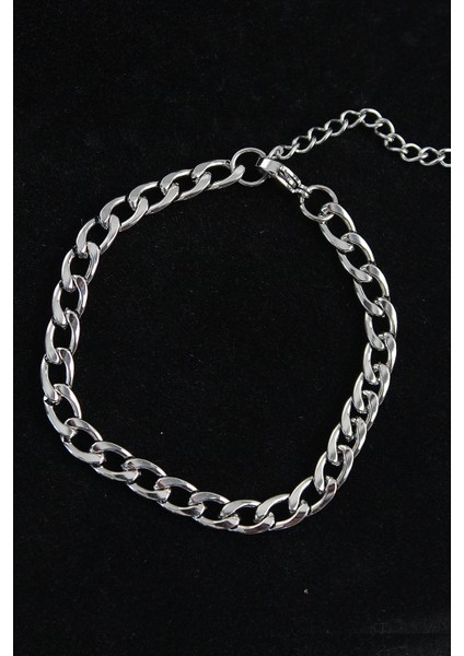 Bfs 316L Çelik Kalın Klasik Model Gümüş Renk Erkek Bileklik