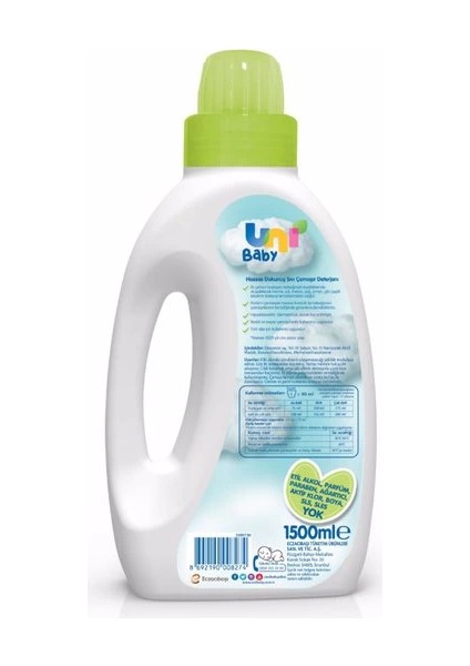 Bfs Uni Baby Sensitive Sıvı Çamaşır Deterjanı 1500 ml fiyatları