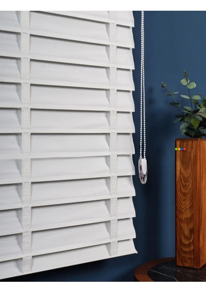 Picasso Shadow Silüet Kumaş Jaluzi Store Perde, Alüminyum Kasalı Yüksek Kaliteli - Beyaz 96575/SHADOW