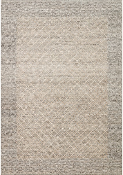 Lhasa Beıge, Polyester, Yün ve Pamuk Karışımıyla Üretilen Dayanıklı ve Hasır Dokulu Halı