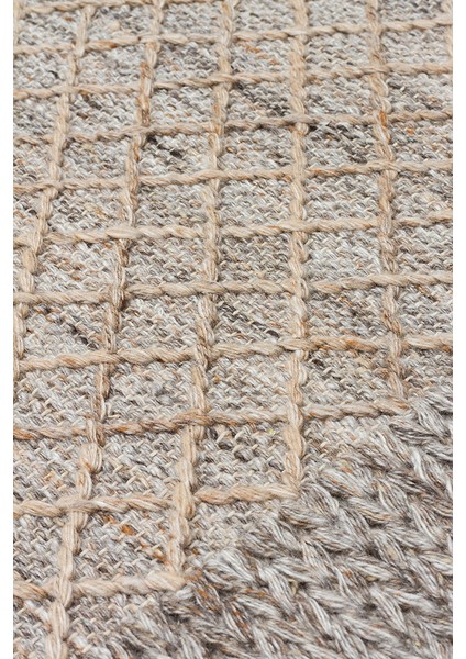 Lhasa Beıge, Polyester, Yün ve Pamuk Karışımıyla Üretilen Dayanıklı ve Hasır Dokulu Halı fırsatları