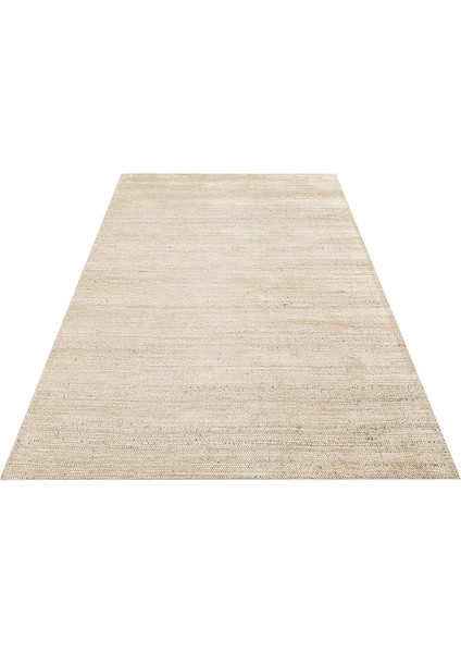 Toronto Beıge, %100 El Dokuma, Yün ve Viskon Karışımlı Country Tarzı Salon Oturma Odası Halısı