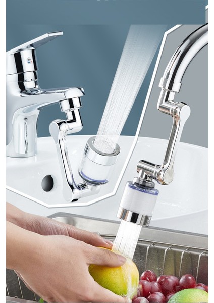 Filtreli Kireç Hapsedici Robotik Kol Musluk Başlığı - Mutfak Banyo Musluk Uzatma Aparatı Ucu