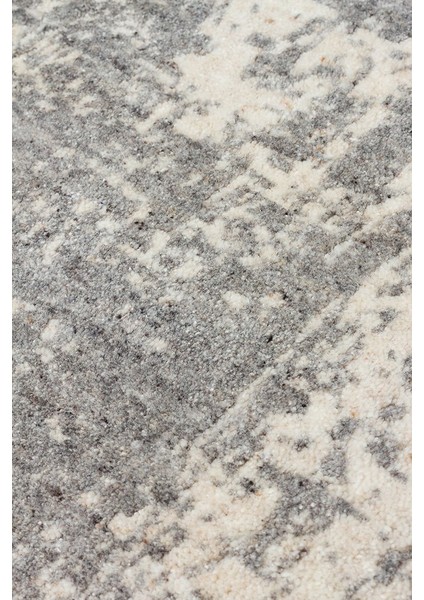 Grace Beıge Grey, Kendinden Desenli Yün, Viskon ve Pamuk Karışımlı Desenli Zarif Salon Halısı fırsatları