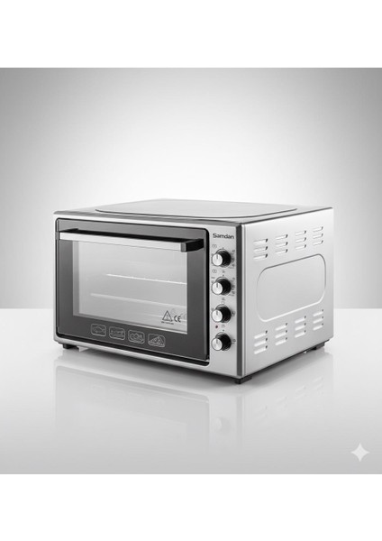 70 Lt. Çift Camli Zaman ve Isi Ayarli Fanli Lambali Midi Fırın beyaz renk fiyatları