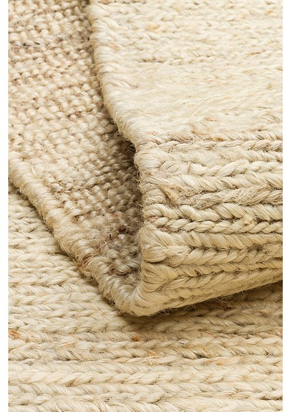 Giger Ivory, Jüt Kullanılarak El Örgüsü ile Üretilen Hasır Dokulu Jüt Halı modelleri