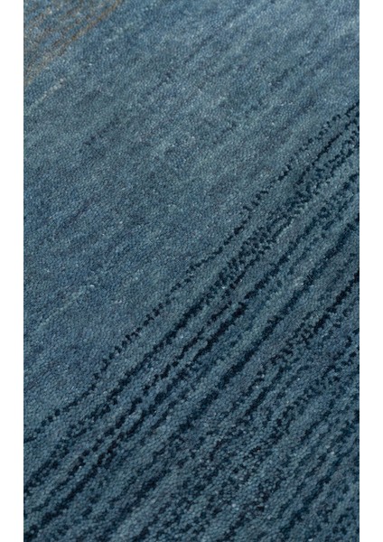 Odesa Navy Grey, Modern Çizgilere Sahip Renk Geçişli %100 Saf Yün ile Üretilen Salon Halısı fırsatları