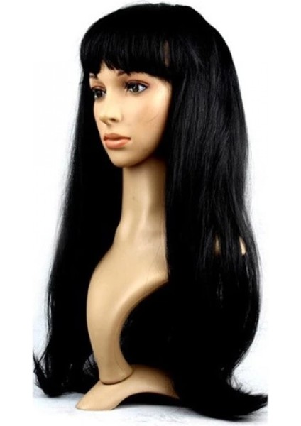 - Uzun Siyah Peruk Saç