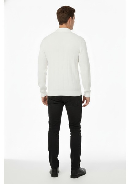 Erkek Polo Yaka Fermuarlı Triko Kazak Regular Fit 7019 BGL-ST04922 fırsatları