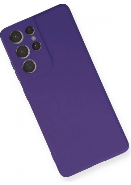 Samsung Galaxy S21 Ultra Kılıf Nano Içi Kadife Silikon - Mor modelleri