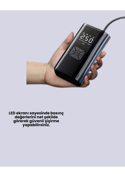 Bfs 80W Kablosuz Dijital Ekranlı Taşınabilir Lastik Şişirme Pompası fırsatları