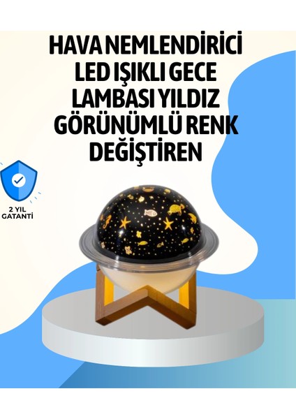 Bfs Projektör Işıklı ve Aromaterapi Destekli Taşınabilir Nemlendirici Cihaz USB Bağlantılı