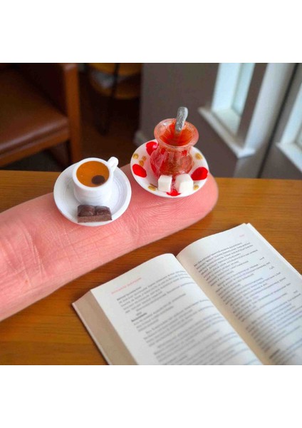 2 Çay 2 Kahve Minyatürü Telefon Süsü fiyatları