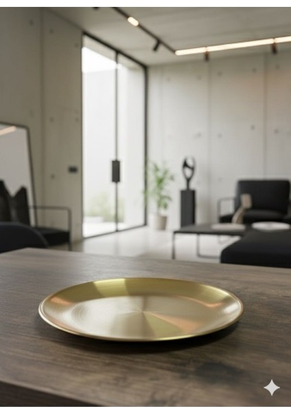 Som Pirinç Yuvarlak Gold Sunum Tepsi 20 cm fiyatları