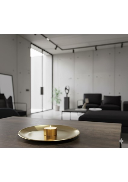 Som Pirinç Yuvarlak Gold Sunum Tepsi 20 cm modelleri