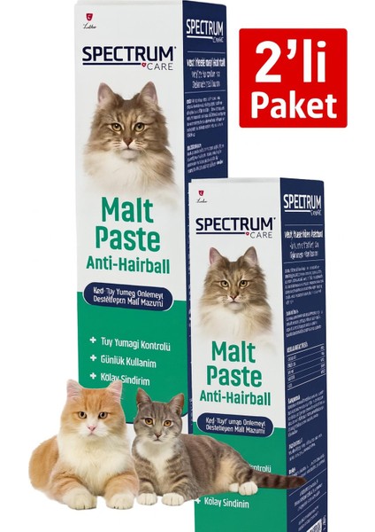 Kedi Malt Paste Tüy Yumağı Kontrol Kedi Macunu 30 gr 2 Adet