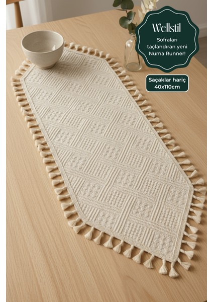 Numa | Saçaklı Bohem Runner 40 x 110 cm