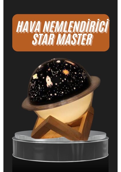 Bfs Aromaterapi Hava Nemlendirici Gece Lambası Uzay Model Satürn Oda Kokusu