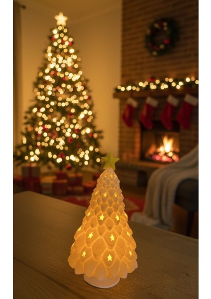 Yılbaşı Çam Ağacı Dekorasyonu Tea Light Mum Standı | Gece Lambası, Hediyelik