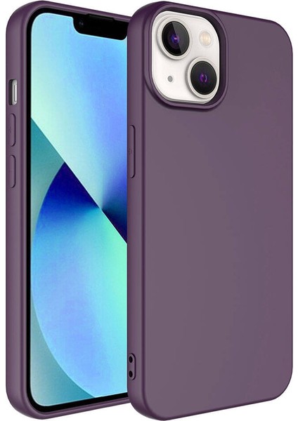 Apple iPhone 14 Kılıf Brvh Kamera Korumalı Mara Laaakan Kapak-Derin Mor