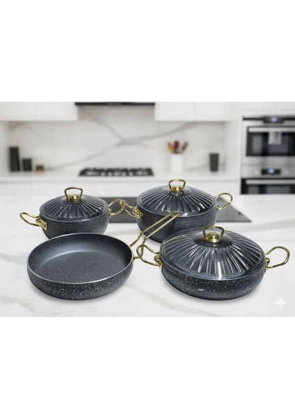 7 Parça Granit Tencere Seti