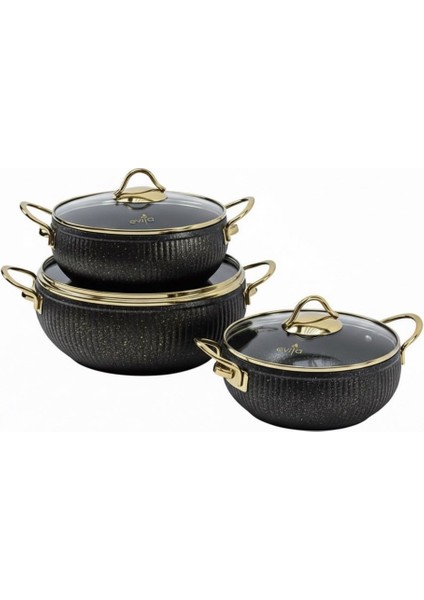 Gold Bio Granit Tencere Seti 6 Parça fiyatları