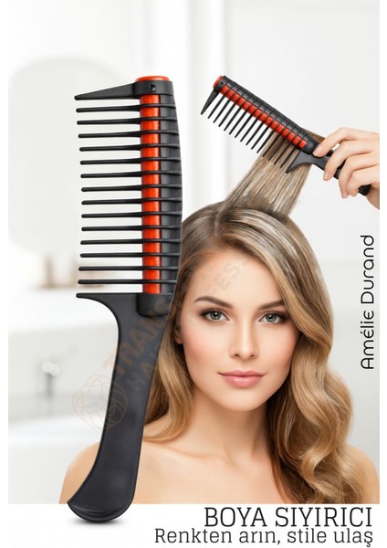 Profesyonel Saç Boyama Tarağı – Renk Ayırıcı & Boya Sıyırıcı Kuaför Tarağı 722364