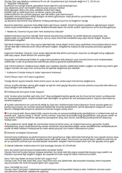 Profesyonel Saç Boyama Tarağı – Renk Ayırıcı & Boya Sıyırıcı Kuaför Tarağı 722364 indirimleri