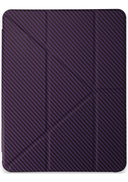 Ipad Pro 11 (2024) Kılıf Color Karbon Tablet Kılıfı - Derin Mor