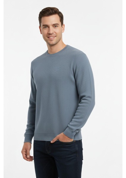 Erkek Sıfır Yaka Kazak Petek Örgü Klasik Kalıp 7002 BGL-ST04928 fiyatları