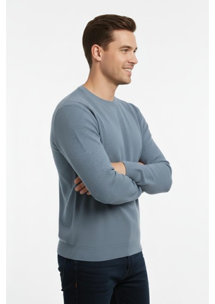 Erkek Sıfır Yaka Kazak Petek Örgü Klasik Kalıp 7002 BGL-ST04928 fırsatları