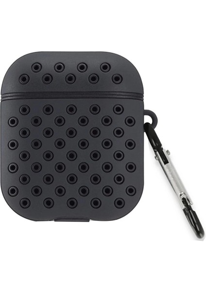 Airpods 3 (3.nesil) Spor Delikli Kılıf - Siyah-Siyah