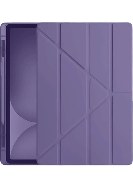 Ipad Pro 11 (2024) Kılıf Kalemlikli Hugo Tablet Kılıfı - Mor