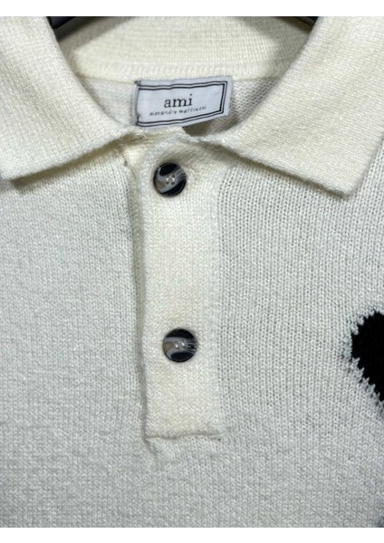 Kazak Işlemeli Düğmeli Polo Yaka - Ami De Coeu Özel Seri Üretim modelleri